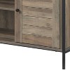 CAVINAS Rustic TV Stand with 2 Doors and Open Storage Entertainment Center Media Console - 2 of 4