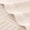 Basketweave Luxury Cotton Jacquard 3 Piece Assorted Towel Set by Blue Nile Mills - 4 of 4