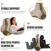 Hachikiko  Portable Reading Pillow for Adults - Multi-Support, Comfortable Sitting, Fits 2-3 People, Brown (28*26*25 IN) - 3 of 4