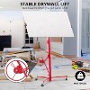 16 FT Drywall Lifter Panel Hoist Jack Rolling Caster With 48"-114" Adjustable Arm - 4 of 4