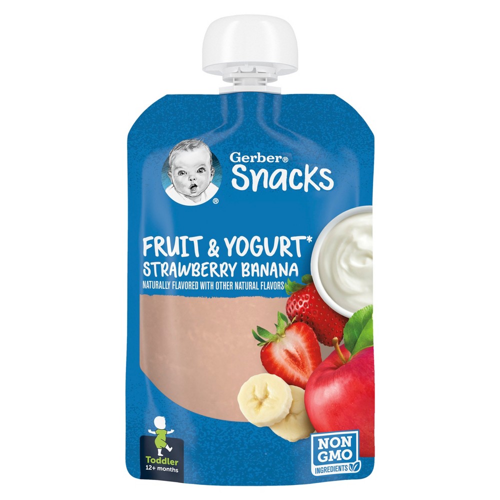 Photos - Baby Food Gerber Toddler Food Fruit & Yogurt Strawberry Banana - 3.5oz 