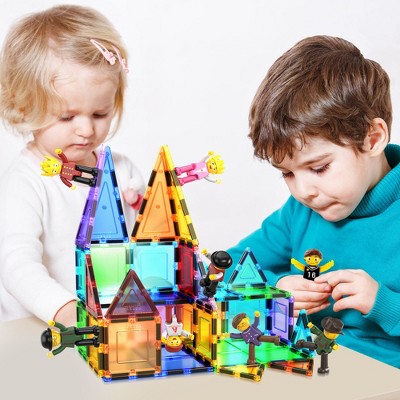 PicassoTiles 4-Piece Magnetic Family Character Set for Kids