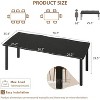 TackView Dining Table for 6-8, Table with Wave Irregular Edge, Waterproof Scratch-Resistant,Thick MDF Top & Metal Frame,78.7"Width,black - 3 of 4