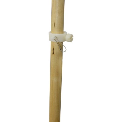 5-Foot Natural Wood Flagpole with Anti-Furling Ring and Bracket Kit