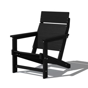 Hyleory HDPE Adirondack Chair - Wide-Slab Woodgrain Outdoor Patio Chair, All-Weather Heavy , Modern Lawn Furniture for Garden, Poolside & Deck - 1 of 4