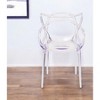 HomeRoots Clear Acrylic Open Back Dining Arm Chair - 2 of 4