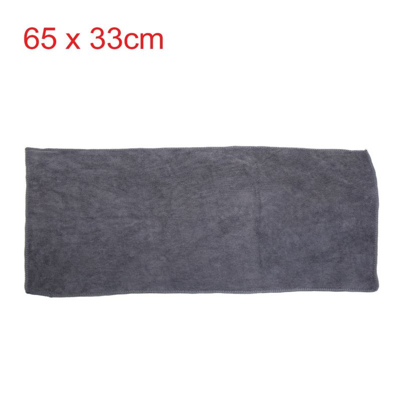 Unique Bargains 250GSM Microfiber Towel Cleaning Cloths for Car Washing Gray 25.60"x13" 3Pcs, 3 of 6