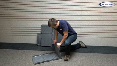 Cyberspace Gray Resin Outdoor Trash Hideaway Bin