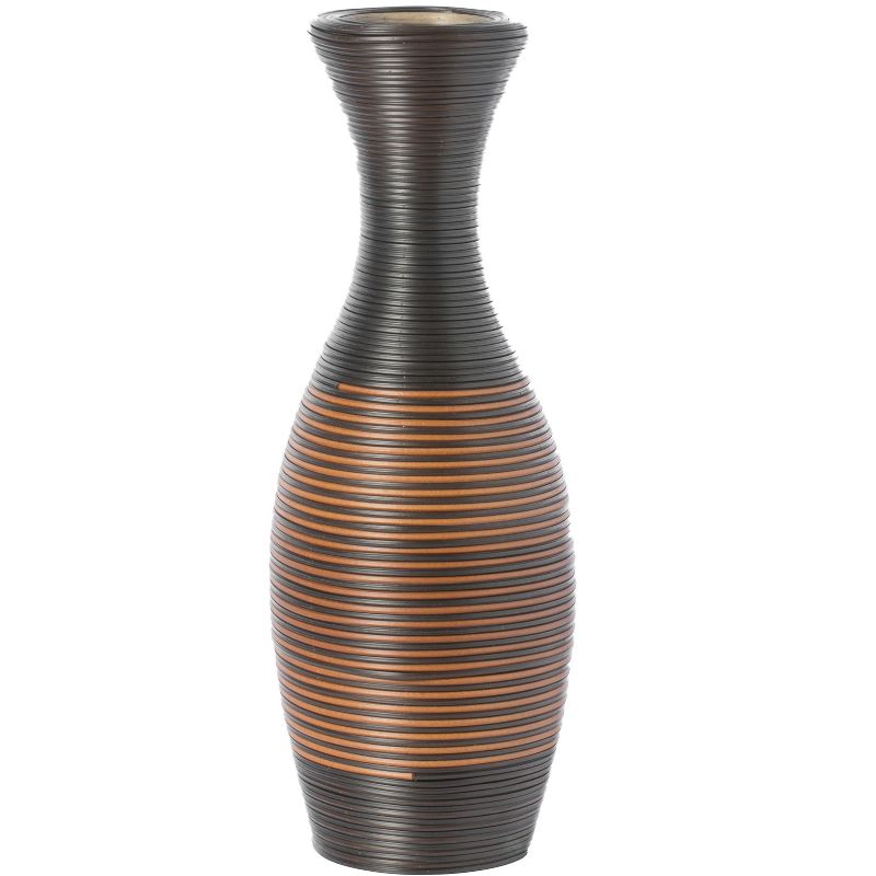 Uniquewise Tall Designer Floor Vase, large vase for home decor floor, Artificial Rattan Floor Vase, Brown Floor Vase for Living Room or Hallway, 41-Inch-Tall Vase, Large, 3 of 6