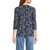 Lands' End Women's 3/4 Sleeve Lightweight Jersey Lattice Detail Top - 2 of 3