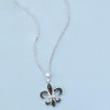 Ross-Simons 0.25 ct. t.w. Black and White Diamond Fleur-De-Lis Pendant Necklace in Sterling Silver - 3 of 4