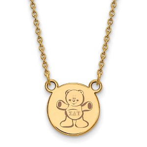 Black Bow Jewelry 14k Yellow Gold Plated Sterling Silver Sigma Delta Tau Greek Life Necklace 18 Inch - 1 of 4