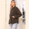 INSPIRE CHIC Women's Faux Fur Peter Pan Collar Button Down Winter Warm Fuzzy Coat - 4 of 4