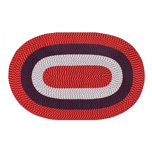 Country Stripe Collection 100% Polypropylene Reversible Indoor Area Utility Rug - Better Trends - 1 of 4