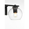 Elegant Lighting Juelz 2 light Black and Clear Bath Sconce - 4 of 4
