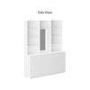 Famapy White Cloaks Cabinet Storage Cabinet Multi-Display Shelf Centre Mirror - image 4 of 4