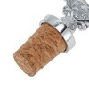 Unique Bargains Bottle Stopper Aluminum Alloy Wood Silver Tone Brown 3.23"x1.57"x0.79" 1 Pc - 3 of 3