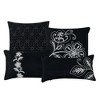 Home Mart Goods 7 Piece Black & White Floral Comforter Set Embroidery Soft Bedding - 3 of 4