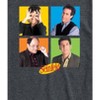 Men's Seinfeld Character Cast Grid Short Sleeve Graphic T-Shirt - Heather Charcoal - X-Large - 2 of 4