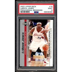 LeBron James Rookie Card 2003 Upper Deck Phenomenal Beginning #19 PSA 9 - 1 of 2