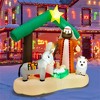ChicFurnit Inflatable Holiday Decorations Nativity Scene with Stable and Characters for Outdoor Christmas Display, Multicolored, 17.97"*14.04"*14.04" - 2 of 4