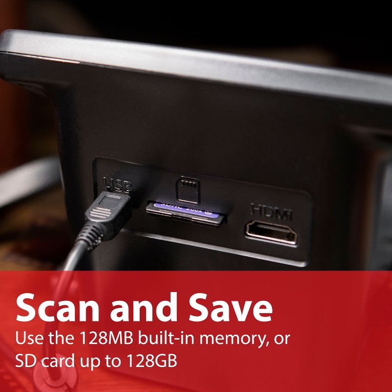 Magnasonic 24MP Large 5" Display & HDMI Film Scanner, Converts 35mm/126/110/Super 8 Film & Slides w/ HDMI Cable - Black, 5 of 10
