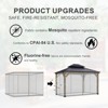 Aoodor Gazebo Replacement Netting Screen, Universal Gazebo 4-Panel Mosquito Net Sidewalls with Double Zippers for Outdoor Patio - 4 of 4