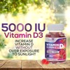 Extra Strength Vitamin D3 Gummies 5000 IU (125 mcg) High Potency Vitamin D Gummy - 120 Gummies By Health Nutrition Naturals - 3 of 4