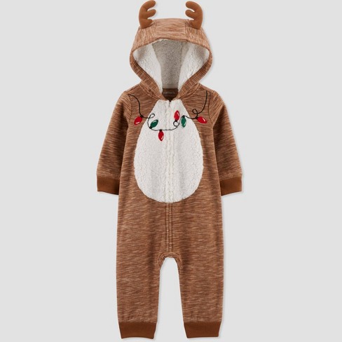 Carter s Just One You Baby Holiday Reindeer Jumpsuit Newborn