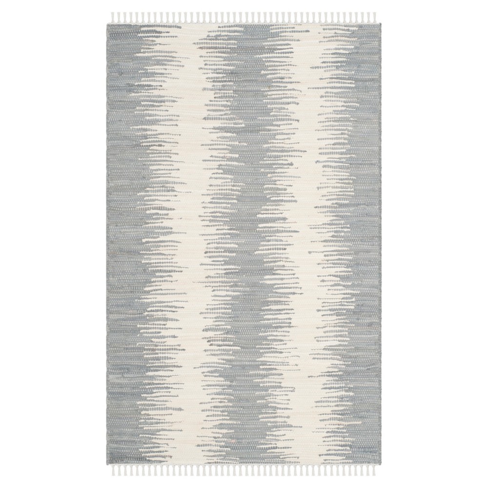 2'6inx4' Wave Accent Rug Gray - Safavieh