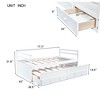 Luxystar Twin Size Pine Wood Bed with Headboard, Trundle and 3 Storage Drawers for Bedroom and Guest Room - 2 of 4