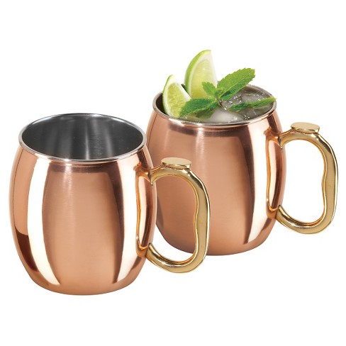 Moscow Mule Copper Mugs Set by Copper Mules – HandCrafted - Smooth Fin