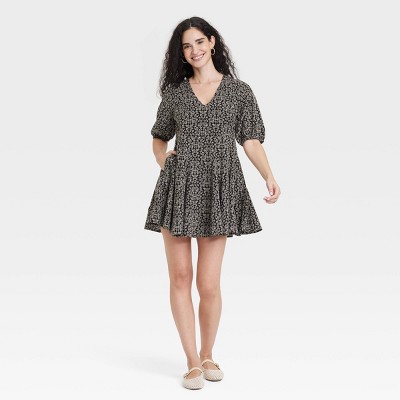 Women's Bell Elbow Sleeve Mini A-Line Dress - Universal Thread™