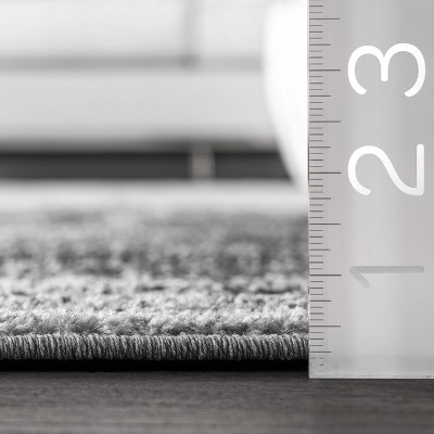 Black Abstract 10' x 14' Synthetic Easy Care Area Rug