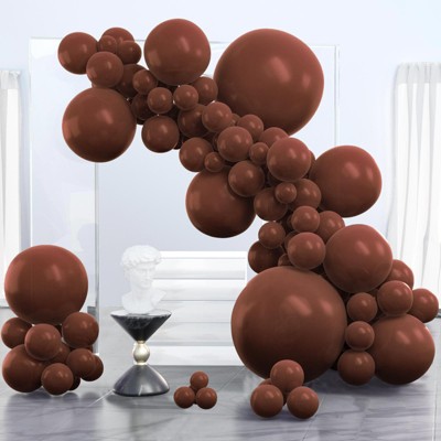 PartyWoo Balloons Brown Dark Boho Neutral Coffee 36 18 12 10 5 Inch 100 pcs