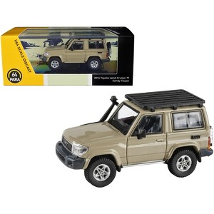 2014 Toyota Land Cruiser 71 SWB (Short Wheel Base) Sandy Taupe Brown 1/64 Diecast Model Car by Paragon Models - 1 of 4