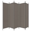 vidaXL 5-Panel Room Divider/Partition Screen - Anthracite Color, Breathable and Durable Fabric Material, Foldable, Ideal for Home or Office Use - 4 of 4