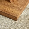 GlasFlength Coffee Tables Modern Rectangular Table Clear Glass Top Wood Style Legs Artistic Design For Living Room Decor, Brown, 47.2"*25.5"*18" - 3 of 4
