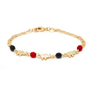 RMZ GOLD NYC 18K Gold Plated Red & Black Mariner Bracelet - 1 of 3