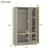 TIRAMISUBEST 3-Door Shutter Wardrobe with Shelves - Mobile Lateral Filing Cabinet, Locking Wheels & Adjustable Shelf for Bedroom Storage - 2 of 4