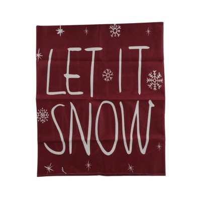 Unique Bargains Dining Chair Slipcovers Linen Red 22.83"x19.29" 1 Pc