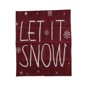 Unique Bargains Dining Chair Slipcovers Linen Red 22.83"x19.29" 1 Pc - 1 of 4