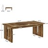 Tribesigns 63-Inch Farmhouse Dining Table for 4-6, Rectangular Kitchen Dinner Table for Dining Room, Kitchen - 3 of 4