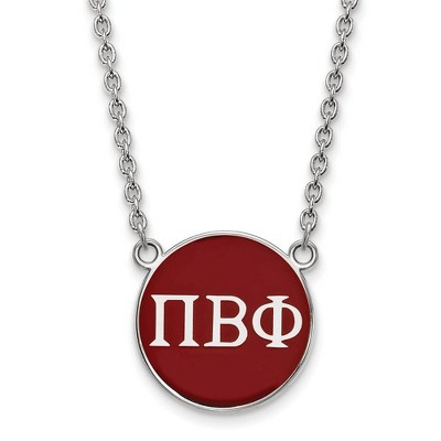 Black Bow Jewelry Sterling Silver Pi Beta Phi Greek Life Necklace 18 Inch