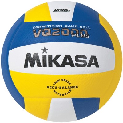 Mikasa VQ2000 Plus NFHS Volleyball, Size 5, Royal Blue/Gold/White