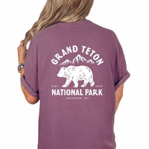 Simply Sage Market Vintage Grand Teton National Park Front And Back Garment Dyed Tee - 1 of 4