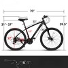 Infurnic Bicycles Mountain Bike 21 Speed, Aluminum Frame Disc Brake, Mountain biking for both men and women, Black, 70*27*39.5 - 3 of 4