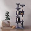 Mewoofun Pet Tower Cat Tree Cat Tower with Scratching Ball, Plush Cushion, Ladder and Condos for Indoor Cats, Gray, 19.7"*19.7"*60" - 2 of 4