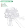 Unique Bargains Plastic Flower Ribbon Satin Gift Bow Pull Bows 12 Pcs - 2 of 4