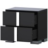 KIGFTSOD Elegant Nightstand with Metal Handle, Mirrored Bedside Table with 2 Drawers - 3 of 4